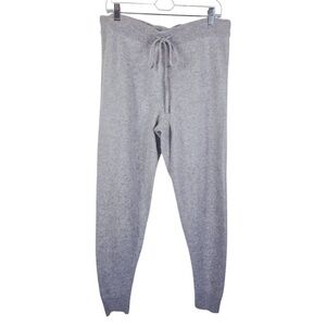Gray Knit Drawstring Jogger Pants